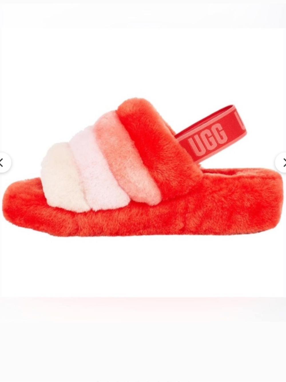 UGG Australia Slingback Fluff Yeah Slides Lava Flow Multi Slippers 1097169